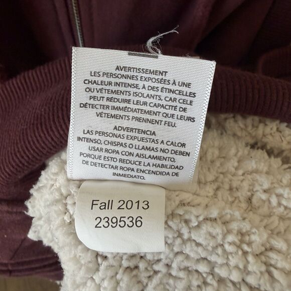 Carhartt Women’s Sherpa Fleece Lined Hooded Vest Size LG (12/14) Maroon Winter - Picture 7 of 8